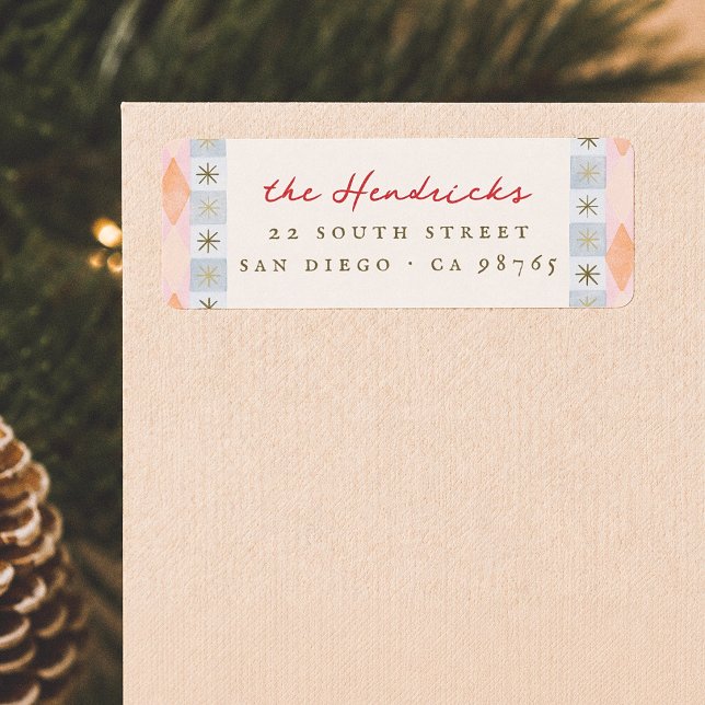 Colourful Retro Family Return Address (Creator Uploaded)