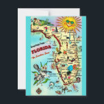 Colourful Retro Florida Postcard<br><div class="desc">It's a classic!  A retro postcard greeting from Florida repurposed!</div>