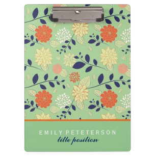 Colourful Retro Flower Clipboard