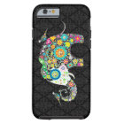 Colourful Retro Flower Elephant & Birds