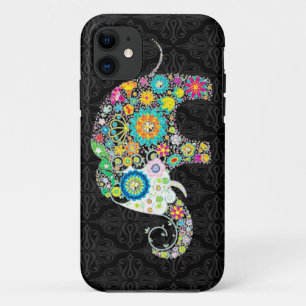Colourful Retro Flower Elephant Design iPhone 11 Case