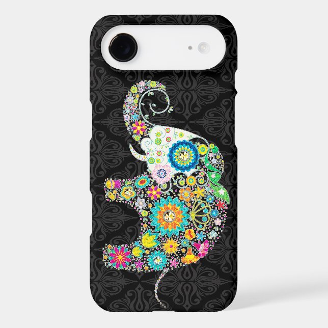 Colourful Retro Flower Elephant Design Case-Mate Samsung Galaxy Case (Back)