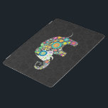 Colourful Retro Flower Elephant Design iPad Smart Cover<br><div class="desc">Retro flowers in a shape of an elephant. Decorated with images of diamond studs. Design is available on other products and can be requested on any product offered by Zazzle.</div>