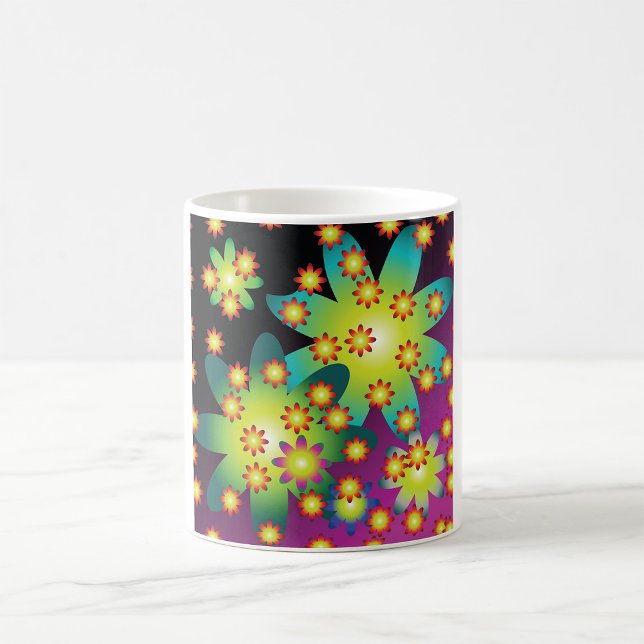 Colourful Retro Flowers Coffee Mug (Creator Uploaded)