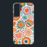 Colourful retro flowers pattern 3a  samsung galaxy case<br><div class="desc">Cool stylised retro flowers with seamless patterns.</div>