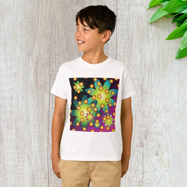Colourful Retro Flowers T-Shirt (Creator Uploaded)