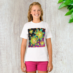 Colourful Retro Flowers T-Shirt