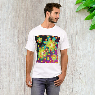 Colourful Retro Flowers T-Shirt