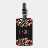 Colourful Retro Flowers With Black Stripes