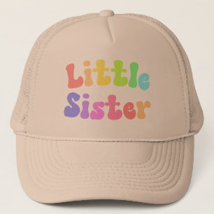 Colourful Retro Font Big Sister Trucker Hat