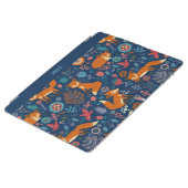 Colourful Retro Foxes Birds & Flowers Pattern iPad Smart Cover (Side)
