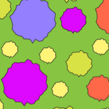 Colourful Retro funky geometric polka dot Tote Bag