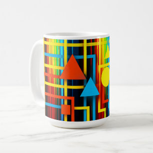 Colourful Retro Geometric Abstract Coffee Mug