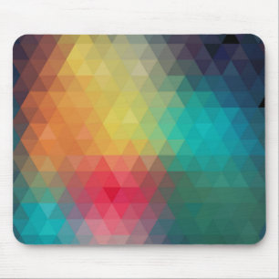 Colourful Retro Geometric Pattern 1 Mouse Mat