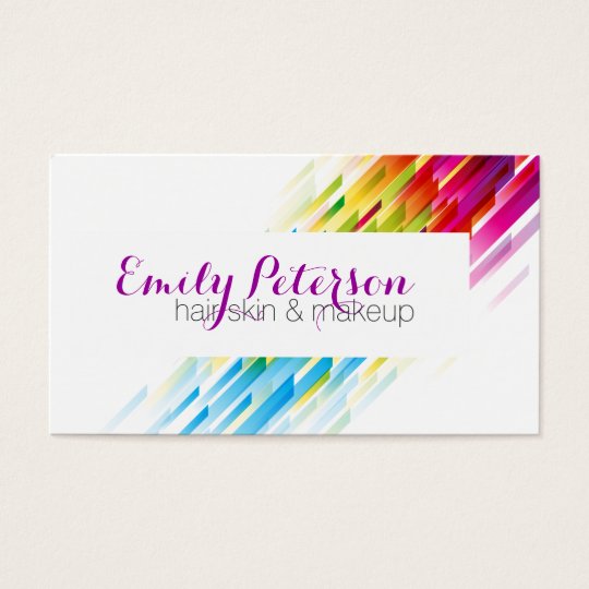 Colourful Retro Geometric Pattern Business Card