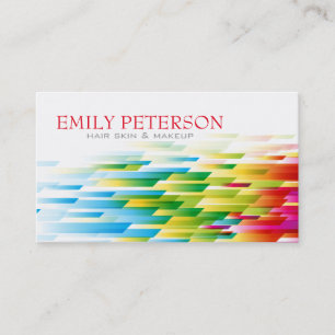 Colourful Retro Geometric Shapes Pattern Business Card