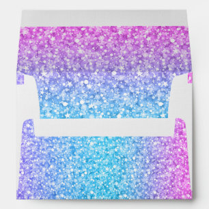 Colourful Retro Glitter And Sparkles Envelope