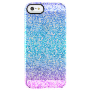 Colourful Retro Glitter And Sparkles Clear iPhone SE/5/5s Case