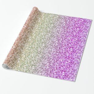 Colourful Retro Glitter Pattern Wrapping Paper