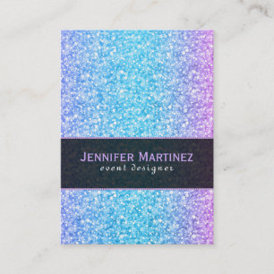 Colourful Retro Glitter & Sparkles 2a Business Card