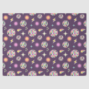 Colourful Retro Groovy Disco Pattern Tissue Paper
