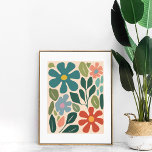 Colourful Retro Groovy Flower Market Wall Art<br><div class="desc">Colourful Retro Groovy Flower Market Wall Art</div>