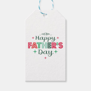 colourful retro happy father's day gift tags