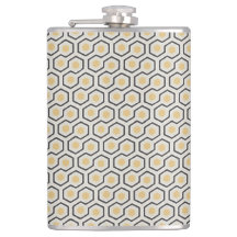 Colourful Retro Honeycomb Grid Pattern