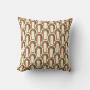 Colourful Retro-Inspired Rainbow Pattern Cushion