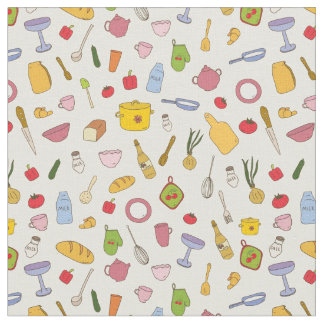 Colourful Retro Kitchen Fabric