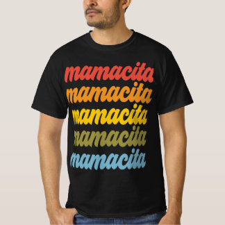 Colourful Retro Mamacita Design T-Shirt