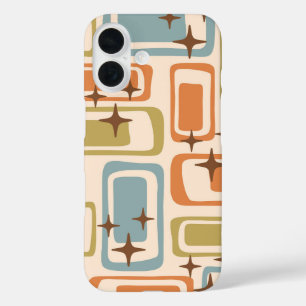 Colourful Retro Mid Century Modern Atomic Abstract iPhone 16 Case