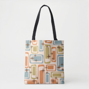 Colourful Retro Mid Century Modern Atomic Abstract Tote Bag