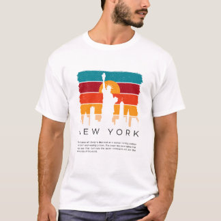Colourful Retro New York  T-Shirt