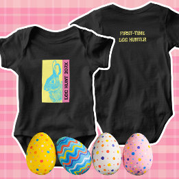 Colourful Retro Official First Egg Hunt  Baby Bodysuit