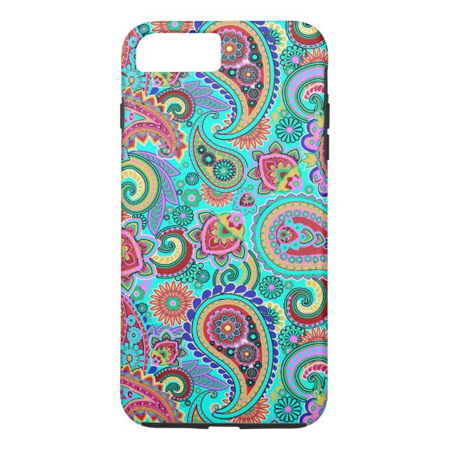 Colourful Retro Paisley 2a Case-Mate iPhone Case (Back)