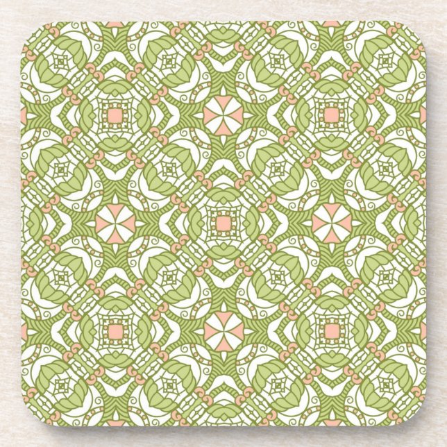Colourful retro pattern background 2 coaster (Front)