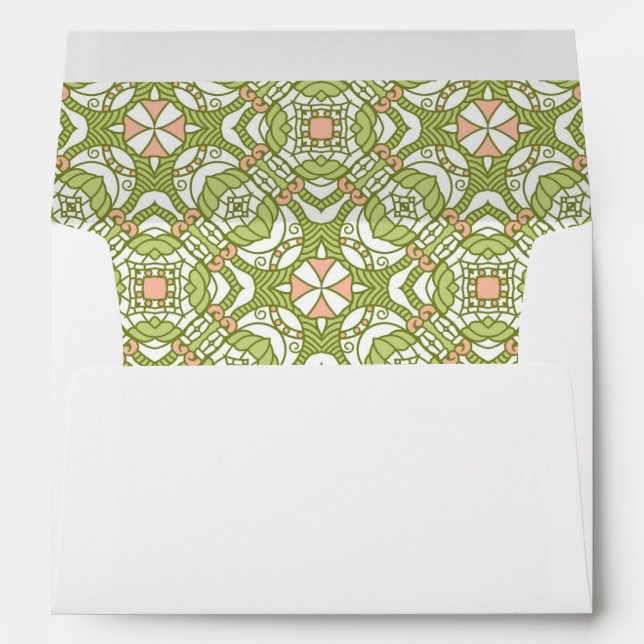 Colourful retro pattern background 2 envelopes (Back (Bottom))