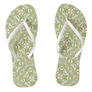 Colourful retro pattern background 2 flip flops