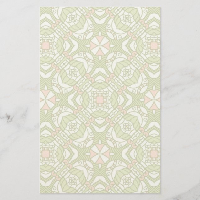 Colourful retro pattern background 2 stationery (Front)
