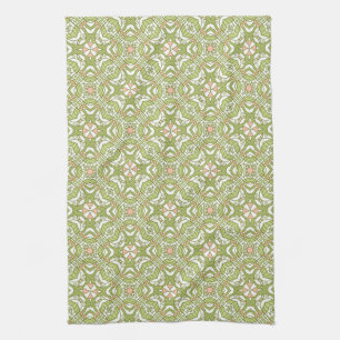 Colourful retro pattern background 2 tea towel