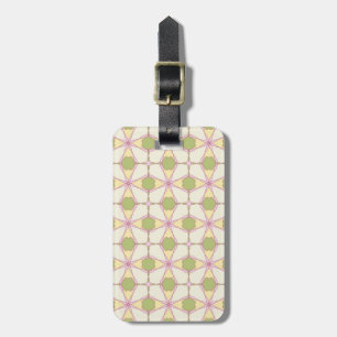 Colourful retro pattern background 3 luggage tag