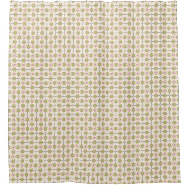 Colourful retro pattern background 3 shower curtain (Front)
