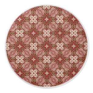 Colourful retro pattern background 4 ceramic knob