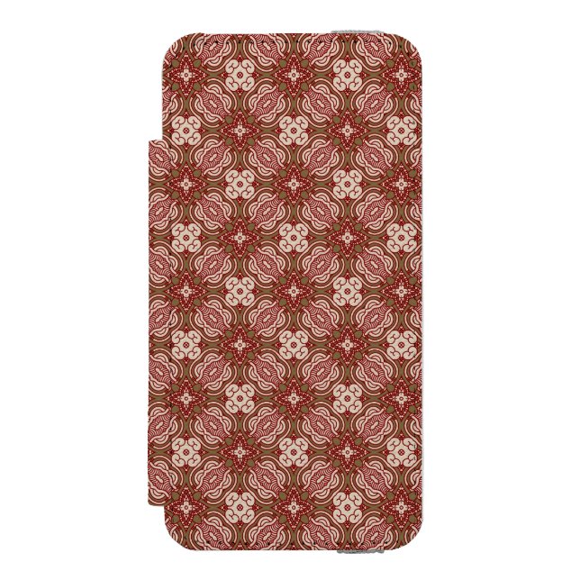 Colourful retro pattern background 4 incipio iPhone wallet case (Folio Front)