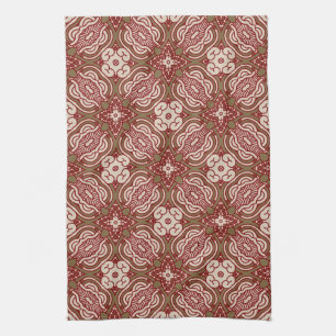Colourful retro pattern background 4 tea towel