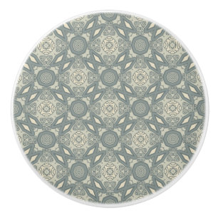 Colourful retro pattern background 5 ceramic knob