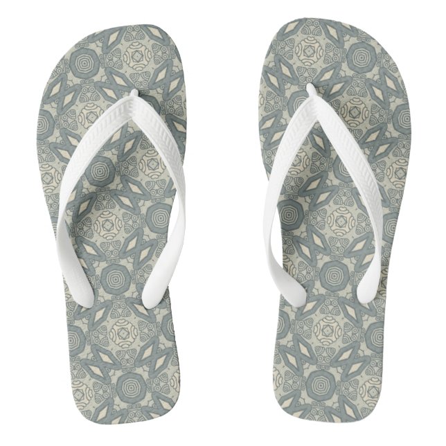 Colourful retro pattern background 5 flip flops (Footbed)