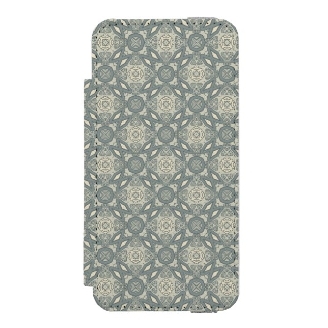 Colourful retro pattern background 5 incipio iPhone wallet case (Folio Front)