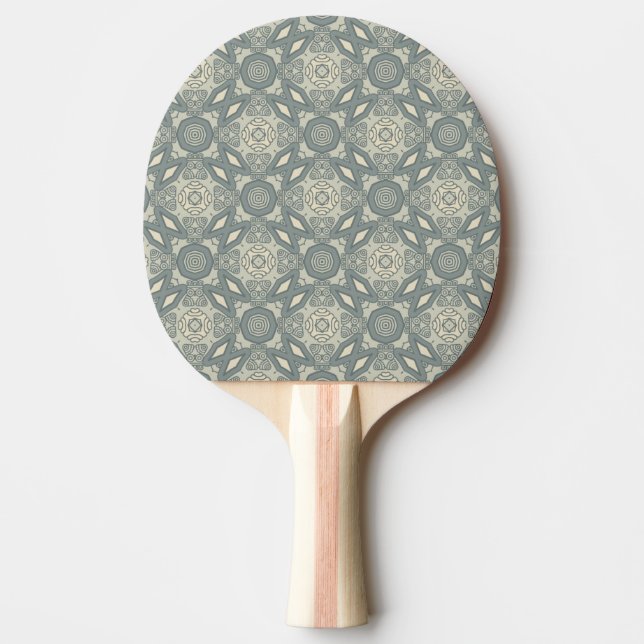 Colourful retro pattern background 5 ping pong paddle (Front)